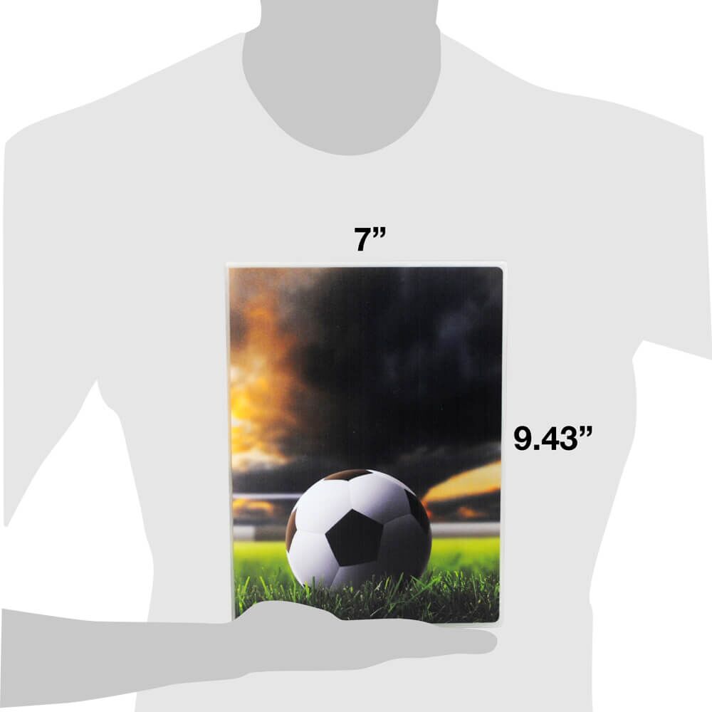 Soccer Themed Trading Card Storage Case - Holds up to 200 Cards - Complete with 25 Pages - Mini Binder Soccer Themed Trading Card Storage Case - Holds up to 200 Cards - Complete with 25 Pages - Mini Binder - Image 2