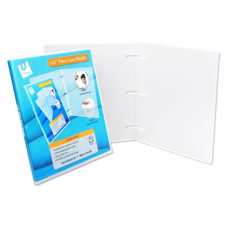 0.5 Inch Clear View 3-Ring Binder - Case Enclosed - 3 Pack - Made in USA. 0.5 Inch Clear View 3-Ring Binder - Case Enclosed - 3 Pack - Made in USA. - Image 8