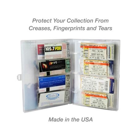 4 Pocket Concert Ticket Page Protector, Top Loading - Holds 2”x 5” Stubs - 20 Pack - Fits Mini Binder 4 Pocket Concert Ticket Page Protector, Top Loading - Holds 2”x 5” Stubs - 20 Pack - Fits Mini Binder - Image 4
