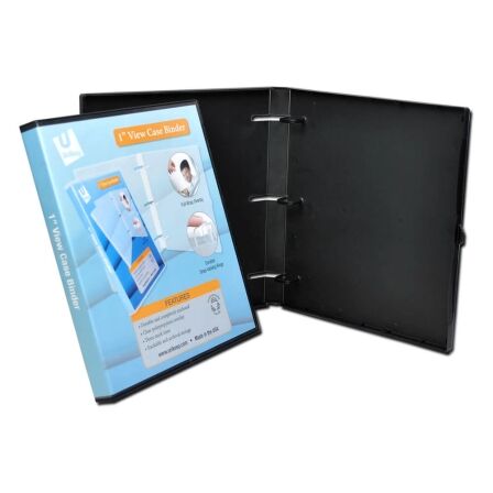 1 Inch 3-Ring View Binder With Clear Overlay - Enclosed Case - Pack of 3 - Made in USA 1 Inch 3-Ring View Binder With Clear Overlay - Enclosed Case - Pack of 3 - Made in USA - Image 5
