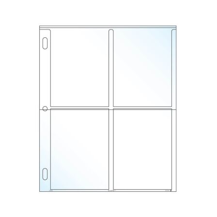 4 Pocket Sheet Protector For Photos, Postcards or Tarot Cards, Pack of 25 sheet and page protectors