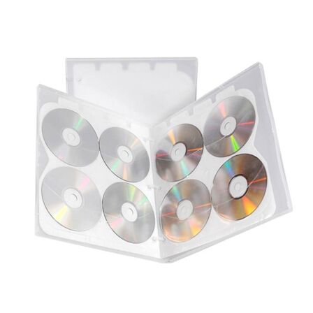 8 Disc CD/DVD Binder page - White - Pack of 20 dvd binder sleeves for disc binders