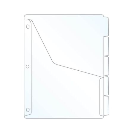 Tabbed Dividers with Pockets<br> Clear - Set of 15 Tabbed Dividers with Pockets<br> Clear - Set of 15 - Image 2