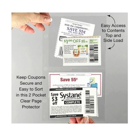 Corner Peel and Load Mini Page Protector, Holds Two 5" x 4.25" Inserts, Pack of 20 Corner Peel and Load Mini Page Protector, Holds Two 5" x 4.25" Inserts, Pack of 20 - Image 5