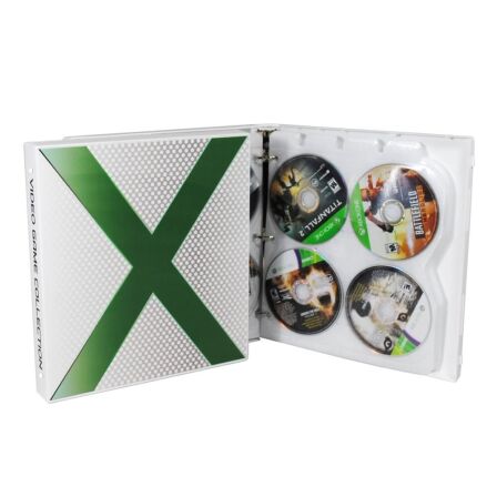 Xbox Themed Disc Storage Case, Holds 80 Video Games - Metal Rings Xbox Themed Disc Storage Case, Holds 80 Video Games - Metal Rings