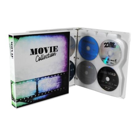 Blu-ray/DVD Movie Collection Storage Binder, Holds 80 Movie Discs - Metal Rings dvd storage binder