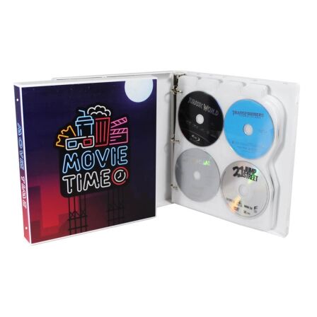 Blu-ray/DVD Movie Collection Storage Binder, Holds 80 Movie Discs - Metal Rings dvd storage binder