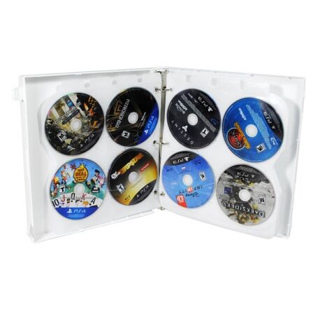 High-Capacity PS5 Game Case, Holds 80 Video Games - Metal Rings ps4 game case holder