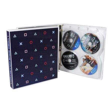High-Capacity PS5 Game Case, Holds 80 Video Games - Metal Rings ps4 game case holder