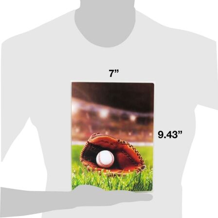 Baseball Themed Trading Card Storage Case - Holds up to 200 Cards - Complete with 25 Pages - Mini Binder Baseball Card Binder