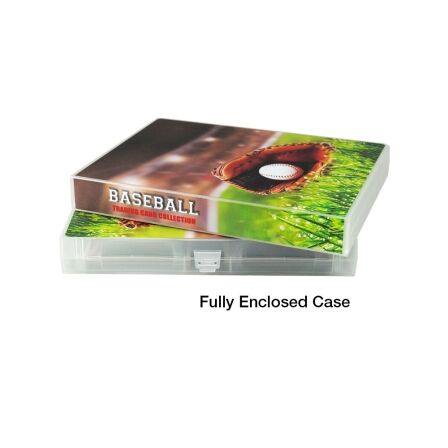 Baseball Themed Trading Card Storage Case - Holds up to 200 Cards - Complete with 25 Pages - Mini Binder Baseball Card Binder