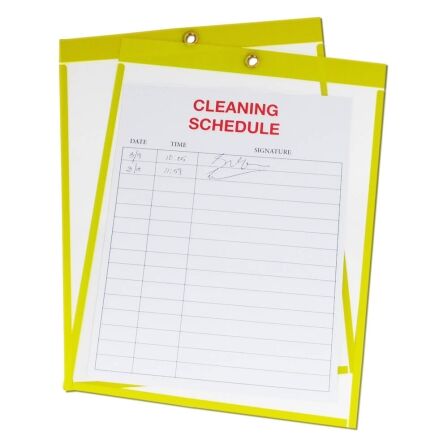 Work Order Sleeves - 9 x 12 Clear - Pack of 30 Job Ticket Holders - 9 x 12 Clear