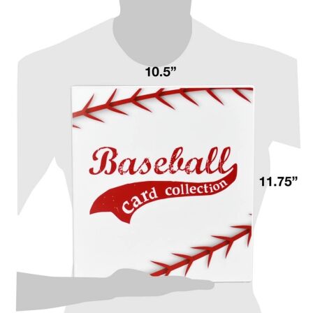XL Baseball Trading Card Storage Kit - Includes 20 Card Pages and Metal Binder Rings Baseball Card Binder