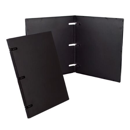 0.5 Inch Clear View 3-Ring Binder - Case Enclosed - 3 Pack - Made in USA. 1/2 inch binder