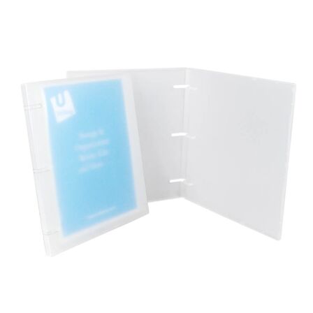0.5 Inch Clear View 3-Ring Binder - Case Enclosed - 3 Pack - Made in USA. 1/2 inch binder