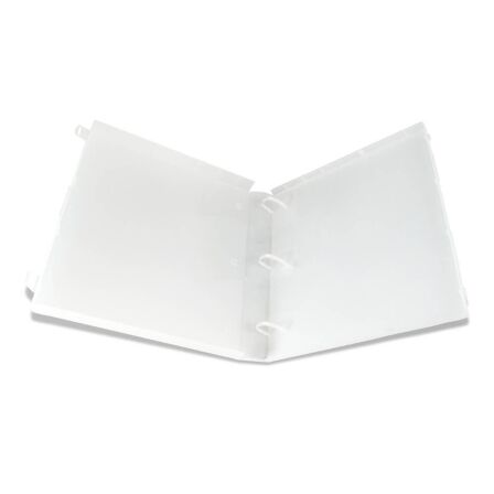 0.5 Inch Clear View 3-Ring Binder - Case Enclosed - 3 Pack - Made in USA. 1/2 inch binder