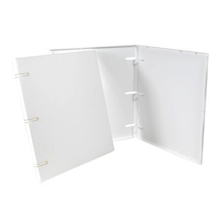 0.5 Inch Clear View 3-Ring Binder - Case Enclosed - 3 Pack - Made in USA. 1/2 inch binder