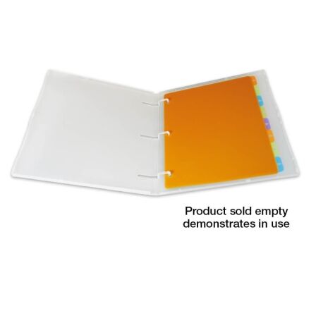 0.5 Inch Clear View 3-Ring Binder - Case Enclosed - 3 Pack - Made in USA. 1/2 inch binder