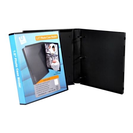1.5 Inch Clear View 3-Ring Binder - Case Enclosed - 3 Pack - Made in USA. 1.5 Inch 3-ring binder