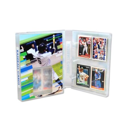 Baseball Card Holder – Holds up to 200 Cards Complete with 25 Pages – Mini Binder Mini Baseball Card Binder