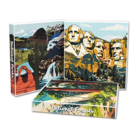 National Parks Map Binder Storage Kit - Includes 20 Pages - Holds 40 Park Brochures