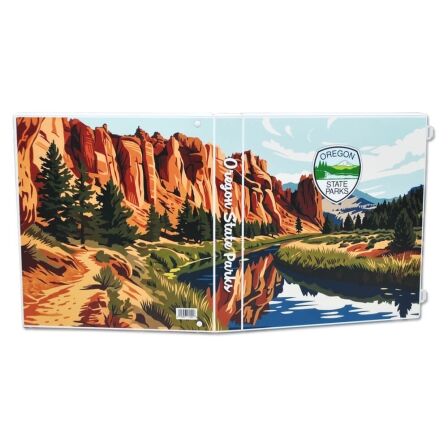 State Park Brochure and Map Storage Kits - Includes 20 Pages Holds 40 Brochures Oregon state-parks-map-binder-brochure-holder