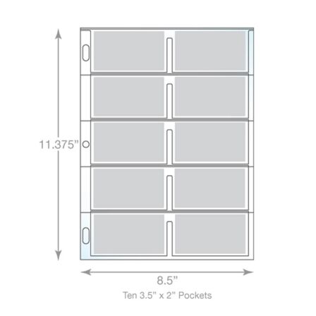 Business Card Sleeves for Binder<br> - Pack of 50 Business Card Sleeves for Binder<br> - Pack of 50 - Image 2