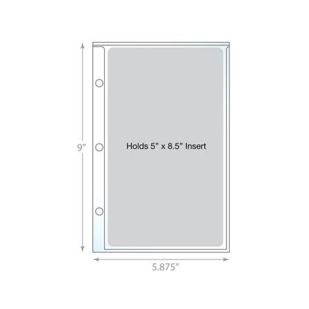 Page Protector - Holds 5" x 8.5" Sheets - Pack of 100 - Fits UniKeep Mini Binder Page Protector - Holds 5" x 8.5" Sheets - Pack of 100 - Fits UniKeep Mini Binder - Image 2