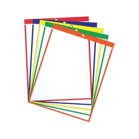 Work Order Sleeves - 9 x 12 Clear - Pack of 30 Job Ticket Holders - 9 x 12 Clear