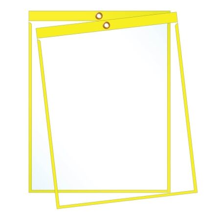 Work Order Sleeves - 9 x 12 Clear - Pack of 30 Job Ticket Holders - 9 x 12 Clear