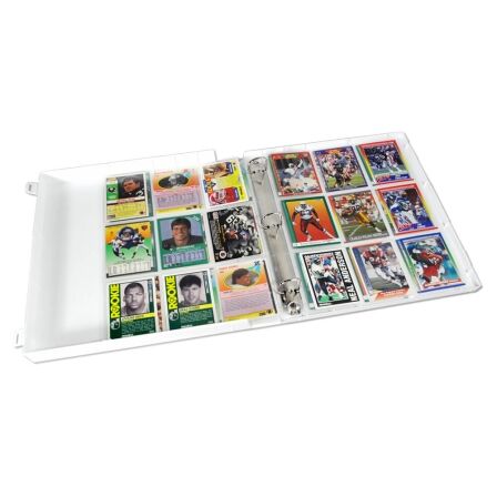 XL Capacity Football Card Storage Kit - Includes 20 Card Pages and Metal Binder Rings football card binder